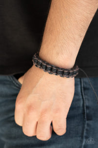 WEAVE It To Me - Black Urban Bracelet - Paparazzi Accessories 