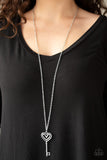 Unlock My Heart - Silver Necklace - Paparazzi Accessories