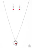 Heart Full of Love - Red Necklace - Paparazzi Accessories