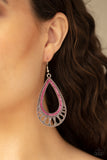Royal Finesse - Pink Earrings - Paparazzi Accessories