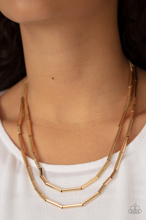 A Pipe Dream - Gold Necklace - Paparazzi Accessories 