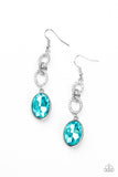 Extra Ice Queen - Blue Earrings - Paparazzi Accessories