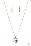 Heart Full of Love - Brass Necklace - Paparazzi Accessories