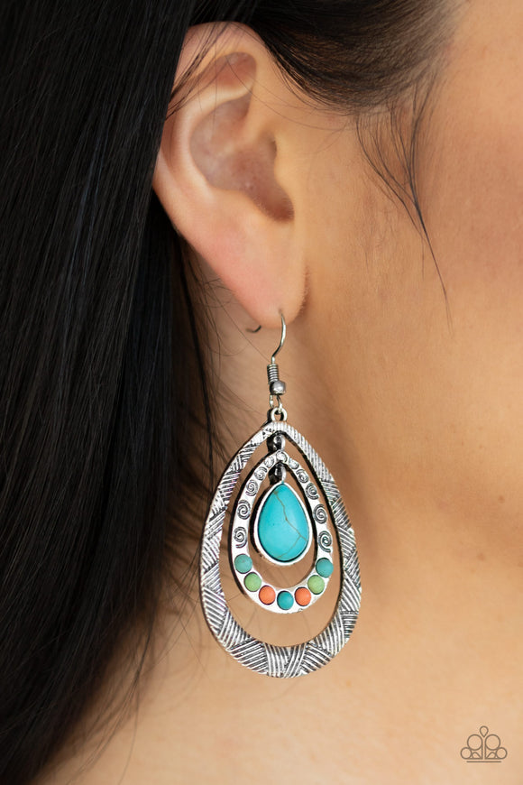 Terra Teardrops - Multi Earrings - Paparazzi Accessories