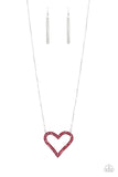 Pull Some HEART-strings - Red Necklace - Paparazzi Accessories