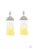 Rope Them In - Yellow Earrings - Paparazzi Accessories