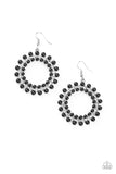 Pearly Poise - Black Earrings - Paparazzi Accessories