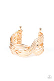 Curvaceous Curves - Gold Bracelet - Paparazzi Accessories