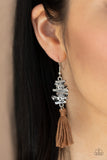 Tiki Tassel - Brown Earrings - Paparazzi Accessories