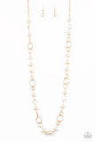 Prized Pearls - Gold Necklace - Paparazzi Accessories