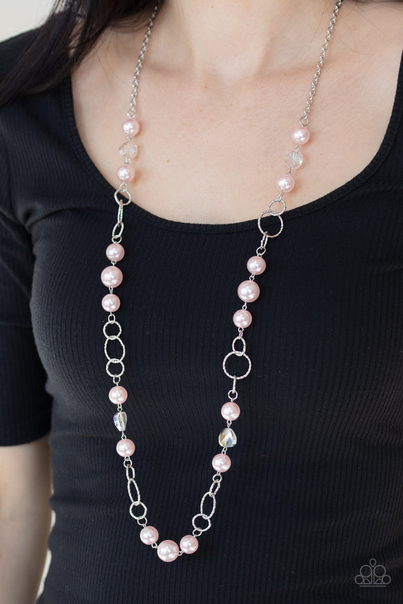 Prized Pearls - Pink Necklace - Paparazzi Accessories