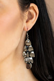 Resplendent Reflection - Black Earrings - Paparazzi Accessories
