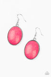Serenely Sediment - Pink Earrings - Paparazzi Accessories 