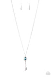 Secret Shimmer - Blue Necklace - Paparazzi Accessories