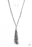 Hand-Knotted Knockout - Silver Necklace - Paparazzi Accessories 