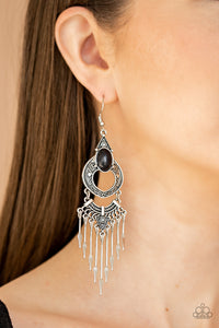 Southern Spearhead - Black Earrings - Paparazzi Accessories