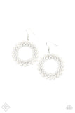 Pearly Poise - White Earrings - Paparazzi Accessories