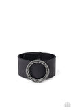 RING Them In - Black Wrap Bracelet - Paparazzi Accessories