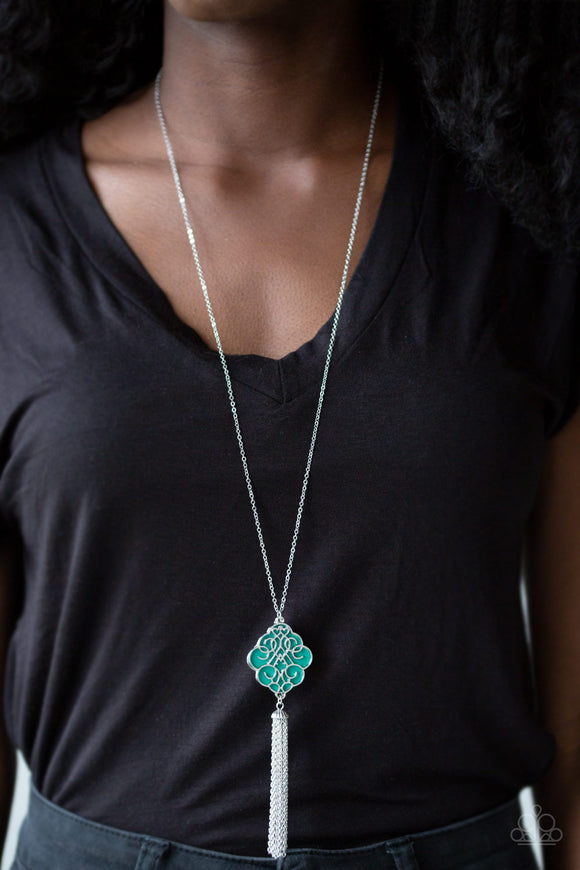 Malibu Mandala - Green Necklace - Paparazzi Accessories