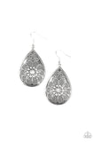Banquet Bling - White Earrings - Paparazzi Accessories