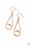 Over The Moon - Gold Earrings - Paparazzi Accessories