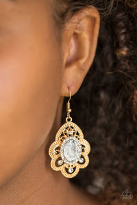 Reign Supreme - Gold Earrings - Paparazzi Accessories