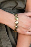 Fabulously Flashy - Brass Bracelet - Paparazzi Accessories 