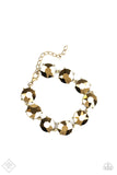 Fabulously Flashy - Brass Bracelet - Paparazzi Accessories 