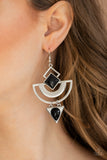 Geo Gypsy - Black Earring - Paparazzi Accessories
