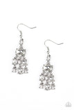 Demurely Divine - White Earrings - Paparazzi Accessories 