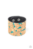 Cork Congo - Blue Wrap Bracelet - Paparazzi Accessories