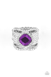 Triple Crown Twinkle - Purple Ring - Paparazzi Accessories 