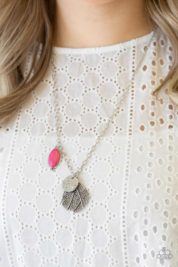 Free-Spirited Forager - Pink Necklace - Paparazzi Accessories 