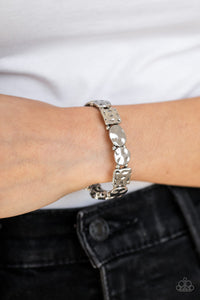 Hammered Harmony - Silver Bracelet - Paparazzi Accessories 
