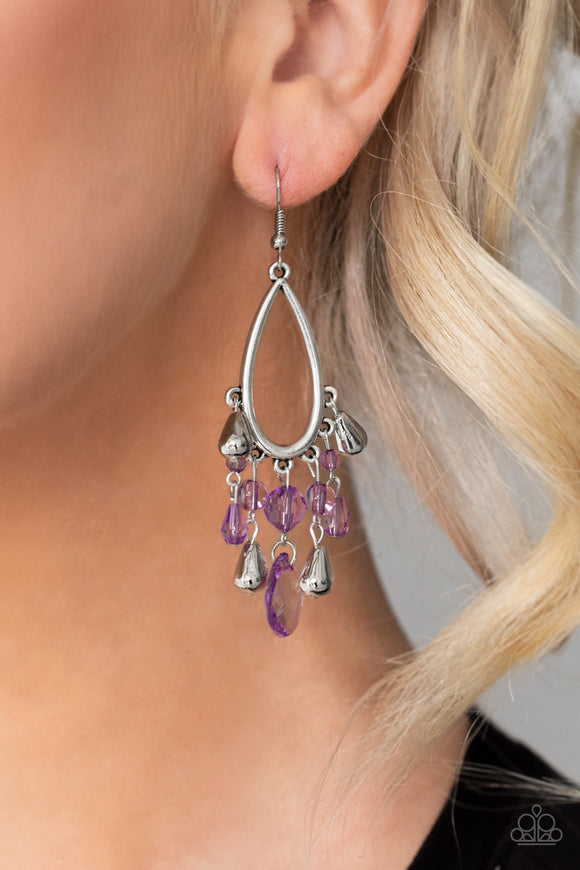 Summer Catch - Purple Earrings - Paparazzi Accessories
