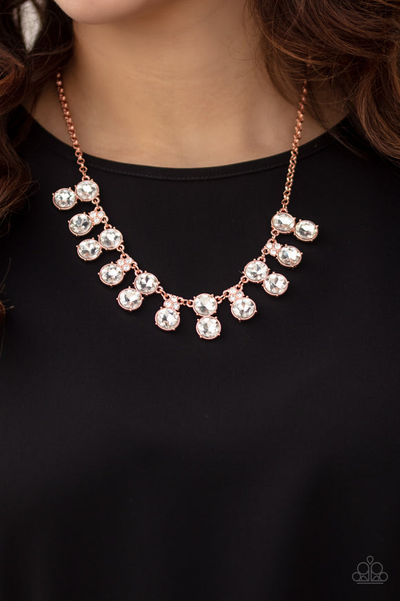 Top Dollar Twinkle - Copper Necklace - Paparazzi Accessories 