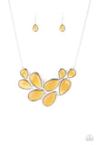 Iridescently Irresistible - Yellow Necklace - Paparazzi Accessories