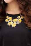 Iridescently Irresistible - Yellow Necklace - Paparazzi Accessories