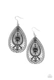 Just Dropping By - Black Earrings - Paparazzi Accessories 