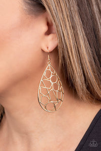 Reshaped Radiance - Gold Earrings - Paparazzi Accessories
