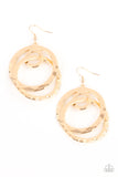 Modern Relic - Gold Earrings - Paparazzi Accessories