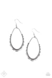 RUFFLE Around the Edges - Silver Earrings - Paparazzi Accessories 