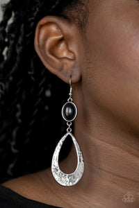 Badlands Baby - Black Earrings - Paparazzi Accessories