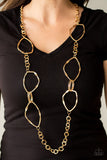 Abstract Artifact -  Gold Necklace - Paparazzi Accessories