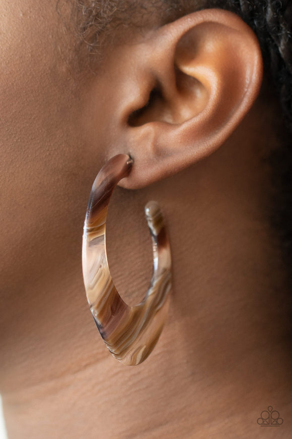 Retro Renaissance - Brown Earrings - Paparazzi Accessories