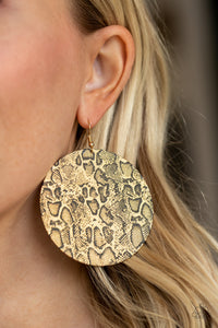 Animal Planet - Gold Earrings - Paparazzi Accessories