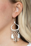 Lure Away - Silver Earrings - Paparazzi Accessories