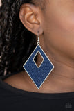 Woven Wanderer - Blue Earrings - Paparazzi Accessories