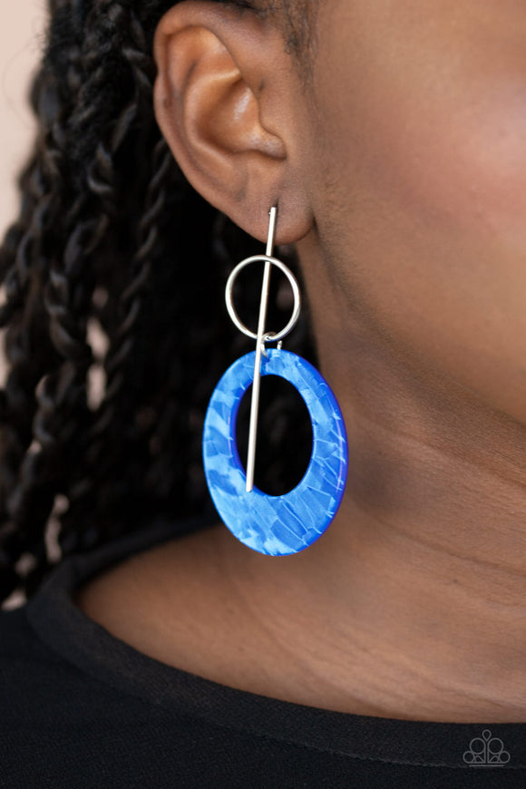 Stellar Stylist - Blue Earrings - Paparazzi Accessories