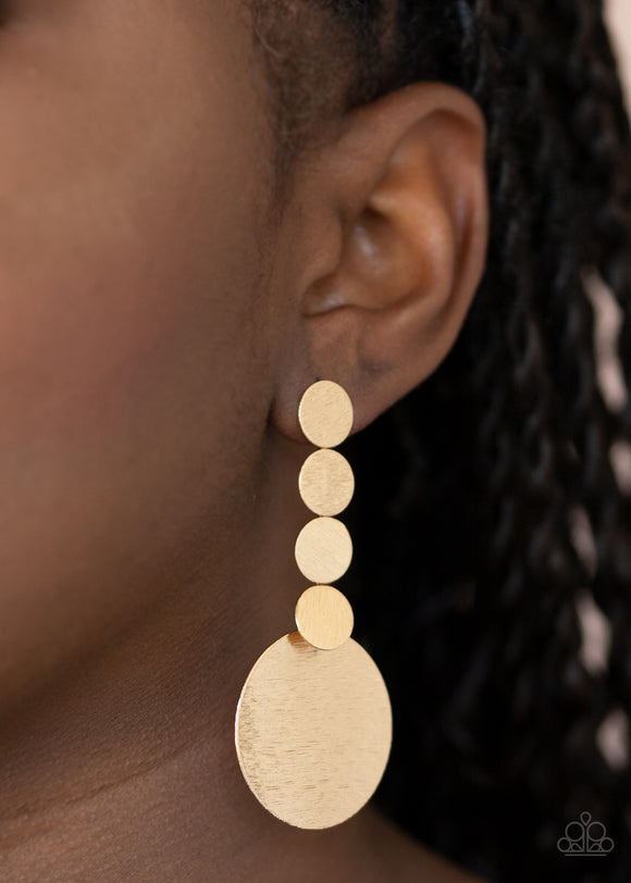 Idolized Illumination - Gold Earrings - Paparazzi Accessories